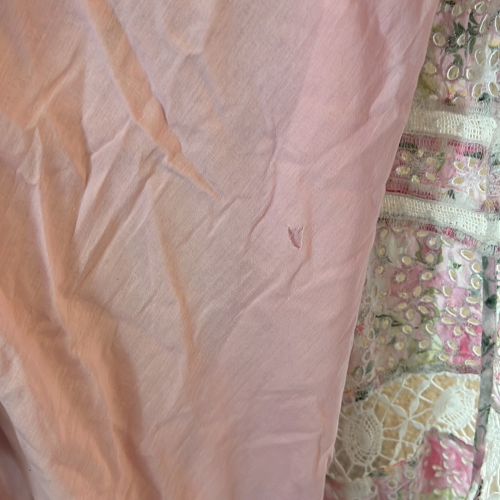 LoveShackFancy Pink Magenta Floral Eyelet Carlie Victorian Midi Dress - Picture 8 of 10